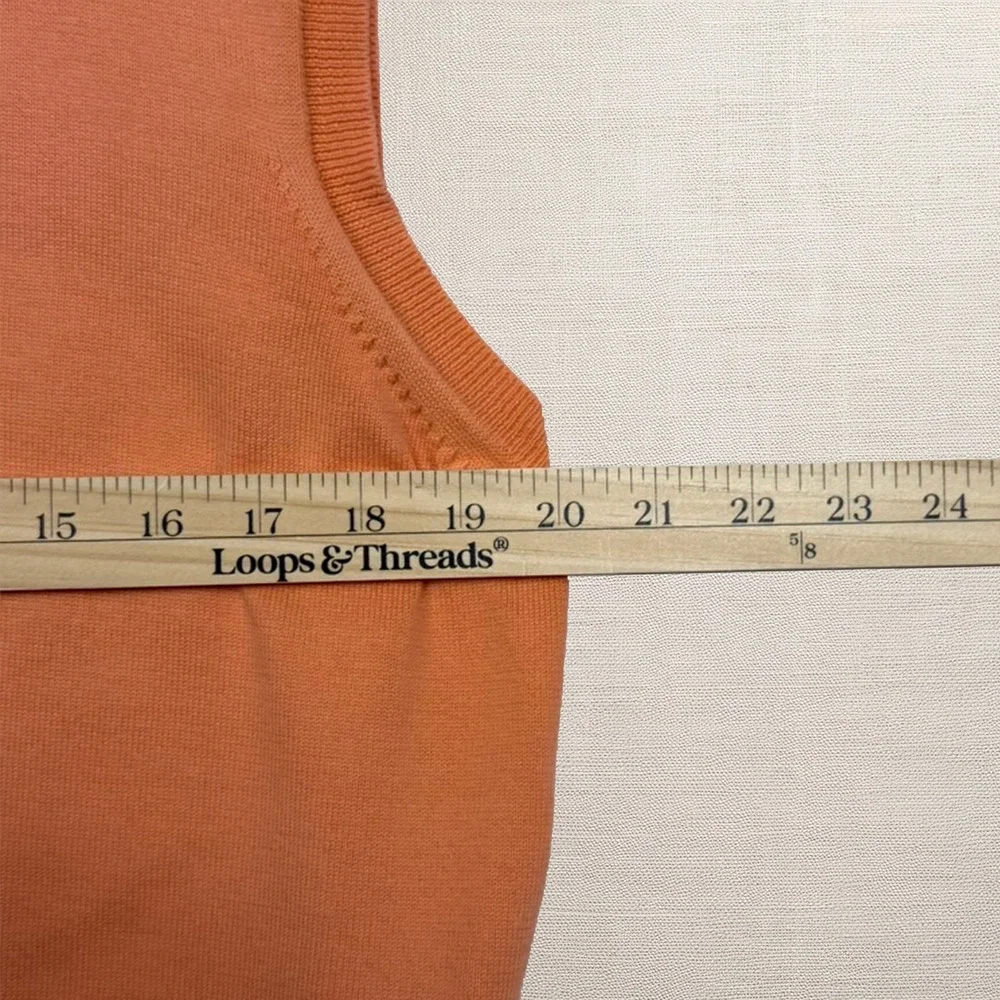 Mens Sweater Vest Large Oxford Golf 100% Pima Cotton V-Neck Country Club Preppy